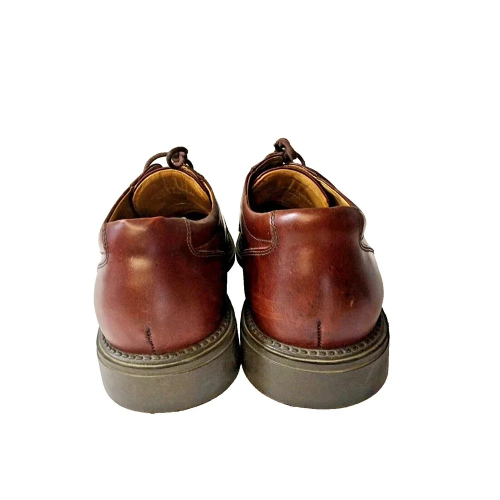 Johnston & Murphy Men's Shoes Size 11 1/2 M Leather‎ Lace Up Brown Brazil Shoes